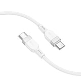 Cablu de date HOCO X109 Type-C la Type-C, 1m, 60W, Alb