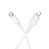 Cablu de date HOCO X120 Beneficio Type-C la Lightning, 1 m, 27W, Alb