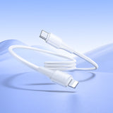 Cablu de date HOCO X120 Beneficio Type-C la Lightning, 1 m, 27W, Alb