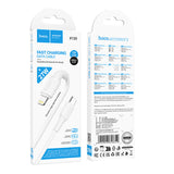 Cablu de date HOCO X120 Beneficio Type-C la Lightning, 1 m, 27W, Alb