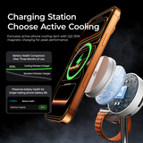 Incarcator wireless magnetic 3 in 1 cu speaker, lumina si ceas XO CX045, 25W, Alb