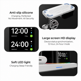 Incarcator wireless magnetic 3 in 1 cu speaker, lumina si ceas XO CX045, 25W, Alb