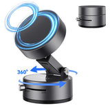 Suport Auto Magnetic cu Ventuza XO C170 – Blocare Manuala, Negru