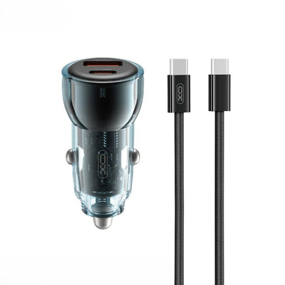 Incarcator auto XO CC60 60W USB-C/USB-A, cu cablu USB-C