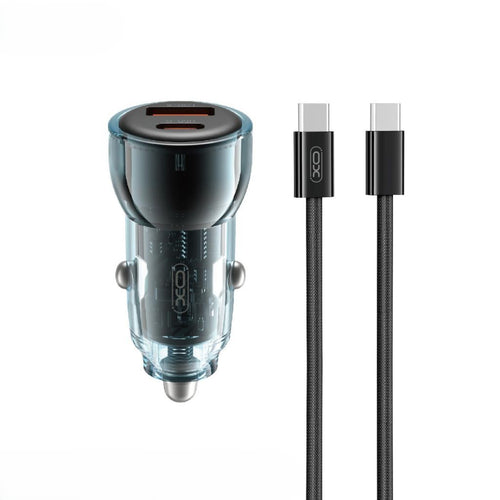 Incarcator auto XO CC60 60W USB-C/USB-A, cu cablu USB-C