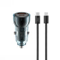 Incarcator auto XO CC60 60W USB-C/USB-A, cu cablu USB-C