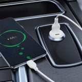 Incarcator auto XO CC69 30W USB-C/USB-A, cu cablu USB-A la USB-C