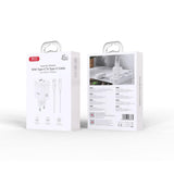 Incarcator retea XO CE36 GaN 45W, USB-A + USB-C, cablu Type-C la Type-C inclus, Alb