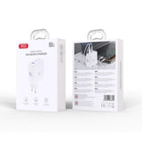 Incarcator XO CE35 220V 100W, 1x USB-A + 2x USB-C, GaN, Alb