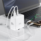 Incarcator XO CE35 220V 100W, 1x USB-A + 2x USB-C, GaN, Alb