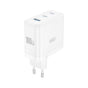 Incarcator XO CE35 220V 100W, 1x USB-A + 2x USB-C, GaN, Alb