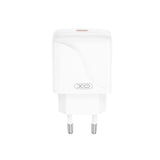 Incarcator XO 220V 20W cu USB-C si Cablu USB-C la USB-C pentru priza, Alb