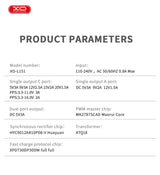 Incarcator XO 30W USB-C/USB-A/Lightning, cu cablu Type-C Lightning l151