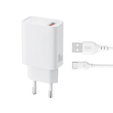 Incarcator XO L159 18W USB-C/USB-A, cu cablu USB-A la USB-C
