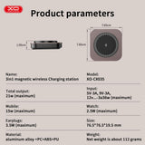 XO Incarcator Wireless 15W 3 в 1, /black/ - CX035