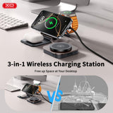 XO Incarcator Wireless 15W 3 в 1, /black/ - CX035