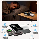 XO Incarcator Wireless 15W 3 в 1, /black/ - CX035