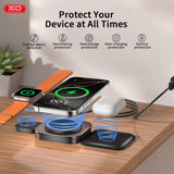 XO Incarcator Wireless 15W 3 в 1, /black/ - CX035