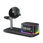 Incarcator wireless magnetic 3 in 1 cu speaker, lumina si ceas XO CX045, 25W, Negru