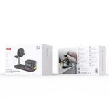 Incarcator wireless magnetic 3 in 1 cu speaker, lumina si ceas XO CX045, 25W, Negru