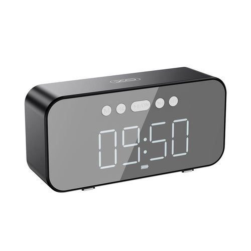 Boxa Bluetooth XO F41 cu ceas si radio FM, afisaj oglinda, negru