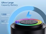 Boxa portabila XO F64, Bluetooth 5.3, LED RGB, impermeabila, Negru
