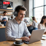 Casti Bluetooth Over-Ear XO BE60 cu ANC, Rotative si Pliabile, Negre