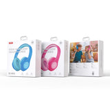 Casti Bluetooth Over-ear XO BE54, pentru copii, design Cartoon, roz
