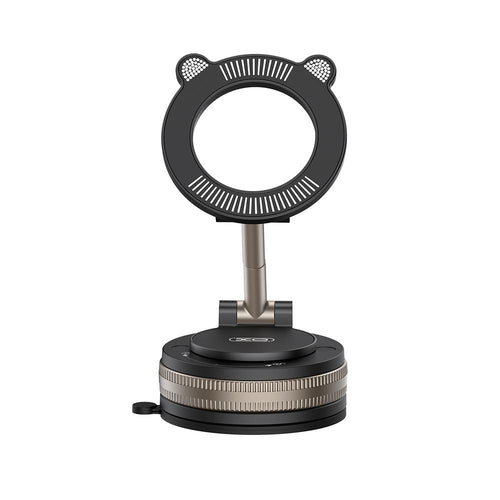 Suport auto magnetic XO C181 cu ventuza, cap de pisica, negru