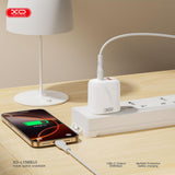 Incarcator XO 20W, 220V, 1x USB-A + 1x USB-C, Alb