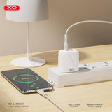 Incarcator XO 20W, 220V, 1x USB-A + 1x USB-C, Alb