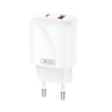 Incarcator XO 20W, 220V, 1x USB-A + 1x USB-C, Alb