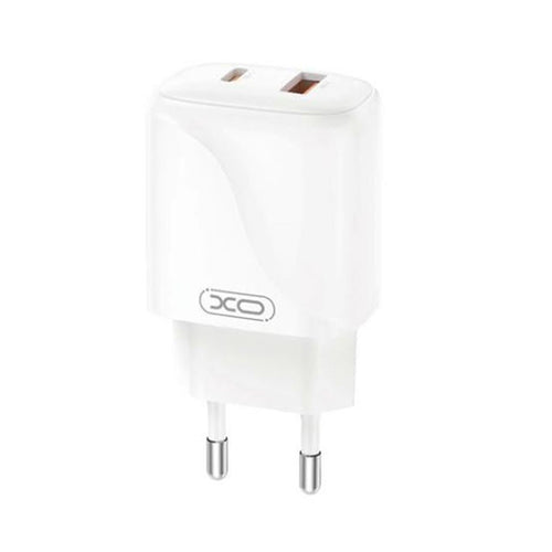 Incarcator XO 20W, 220V, 1x USB-A + 1x USB-C, Alb