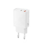 Incarcator XO 20W, USB-A + USB-C, 220V, Alb
