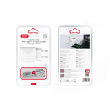 Incarcator XO 220V 20W, USB-C + USB-A cu cablu Type-C - Type-C, Alb