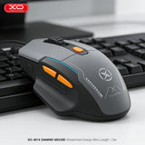 Mouse gaming XO M14 cu iluminare LED, 6 butoane, 7600 DPI, Gri