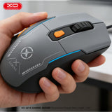 Mouse gaming XO M14 cu iluminare LED, 6 butoane, 7600 DPI, Gri