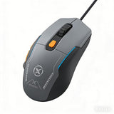 Mouse gaming XO M14 cu iluminare LED, 6 butoane, 7600 DPI, Gri