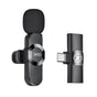 Microfon XO MC13, fara fir, cu anulare zgomot, conectori Type-C/Lightning, Negru