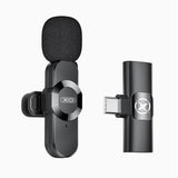 Microfon XO MC14 Dual wireless cu anulare zgomot, conector Type-C/Lightning, Negru