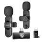 Microfon XO MC14 Dual wireless cu anulare zgomot, conector Type-C/Lightning, Negru