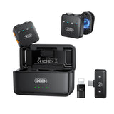 Microfon XO MC15 Dual, Tip-C/Lightning, Reducere zgomot AI, Wireless, Negru