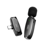 Microfon wireless XO MKF08A, cu reducere zgomot AI, conector Type-C, Negru