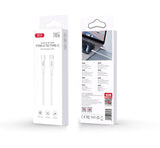 Cablu de date XO NB-Q298 Type-C la Type-C, 240W, 1m, Alb