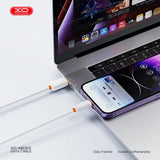 Cablu de date XO NB302 USB-A - Type-C, 1 m, 3A, Alb
