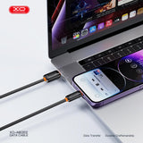 Cablu de date XO NB302 USB-A - Type-C, 1 m, 3A, Negru
