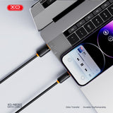Cablu de date XO NB302 USB-A - Type-C, 1 m, 3A, Negru