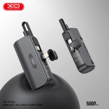 Power Bank XO PR220 5000 mAh 20W cu port Lightning și cablu Type-C integrat, Negru