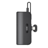 Power Bank XO PR220 5000 mAh 20W cu port USB-C și cablu Type-C integrat, Negru