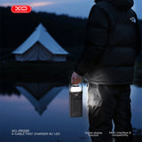 Power Bank XO PR285 30000 mAh, 22.5W, cu 4 cabluri incorporate si lanterna, Negru